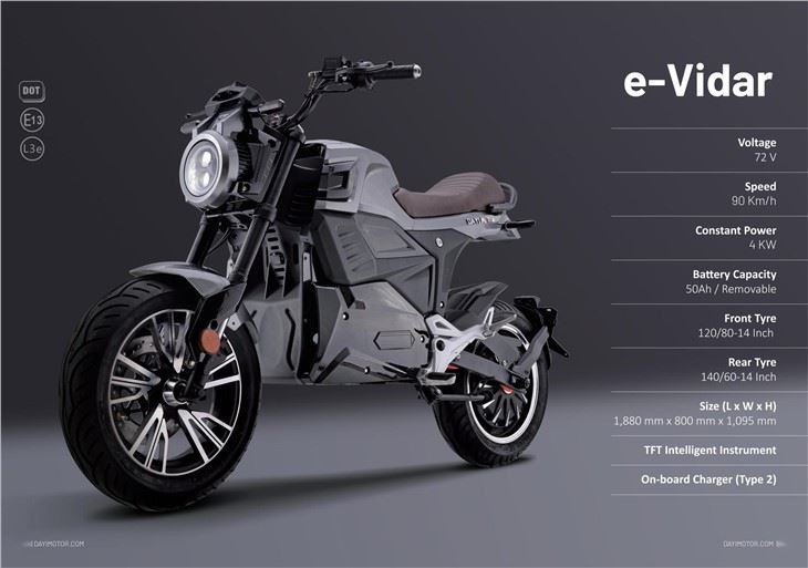 2023 NOVA E-Vidar Super Motocicleta Elétrica 125CC EEC L3e 4KW Alta Potência 120Km Autonomia de Longo Alcance 14 Polegadas Pneu Tubeless 10A Carregador Rápido Europa EUA AMÉRICA LATINA Mercado